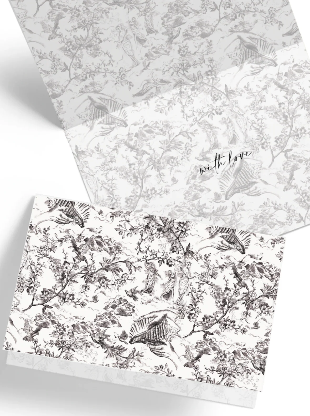 5 SIGNATURE TOILE GIFT WRAP SHEETS & 5 CARDS - Image 8
