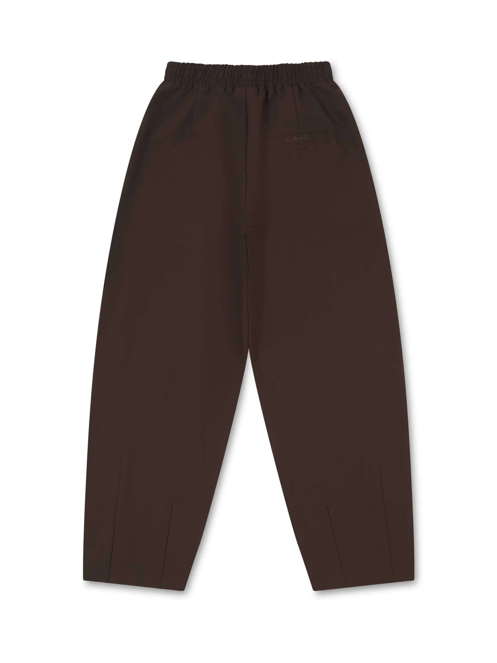 BARREL LEG TAILORED TROUSERS BROWN - Image 4