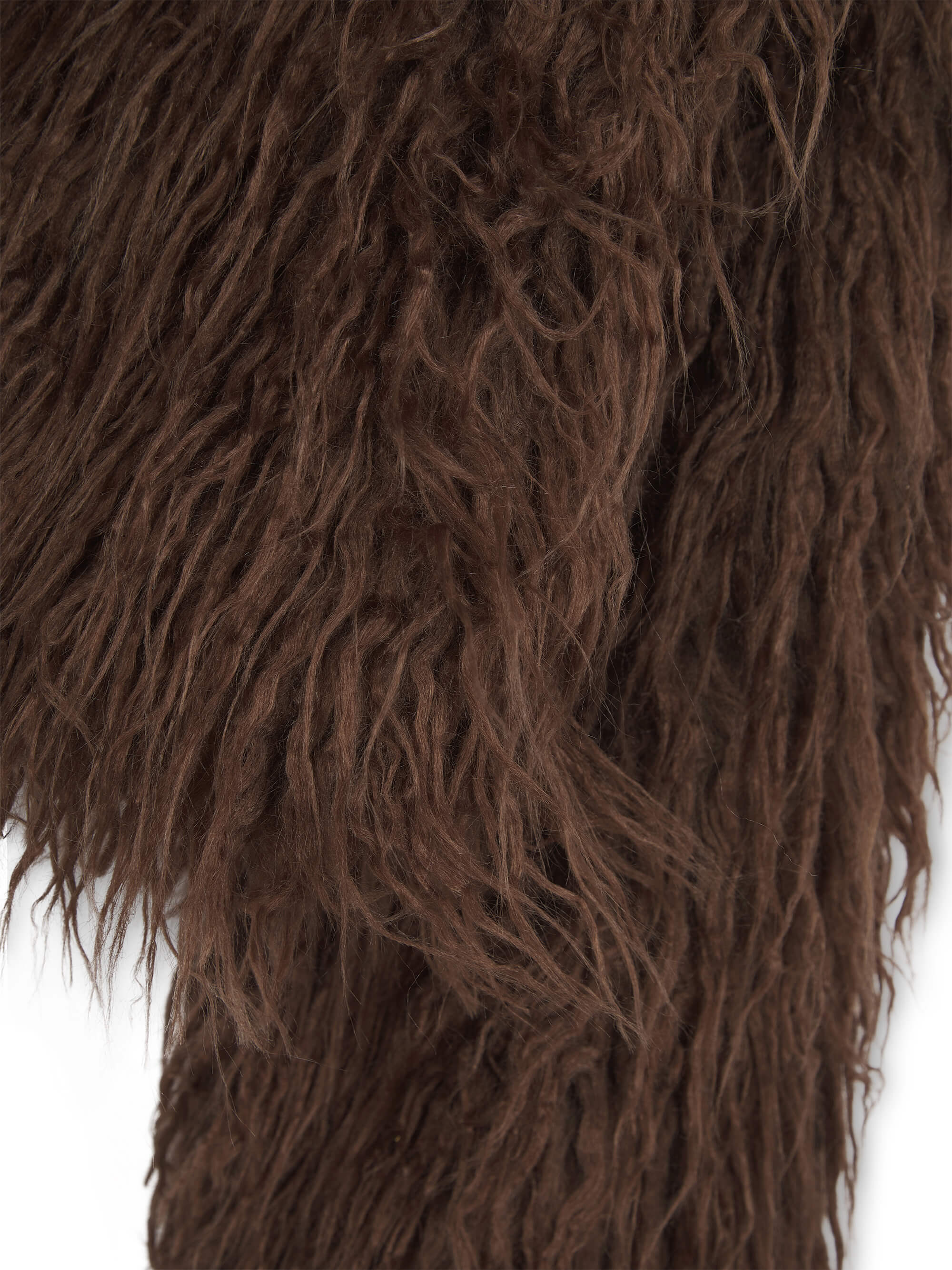 'XOXO' FAUX FUR CROPPED JACKET BROWN - Image 7