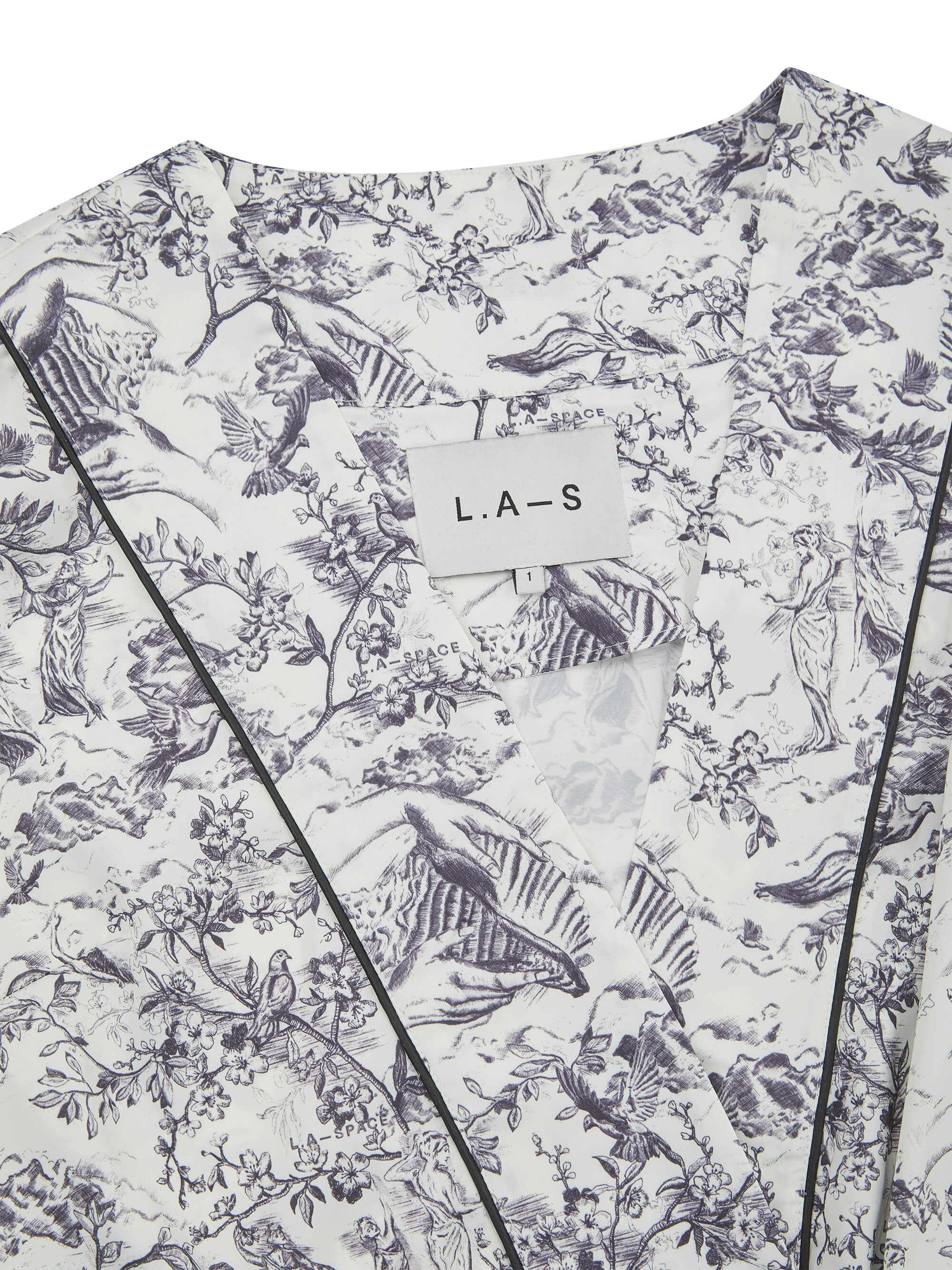 L.A-S SIGNATURE TOILE ROBE WHITE MULTI - Image 10