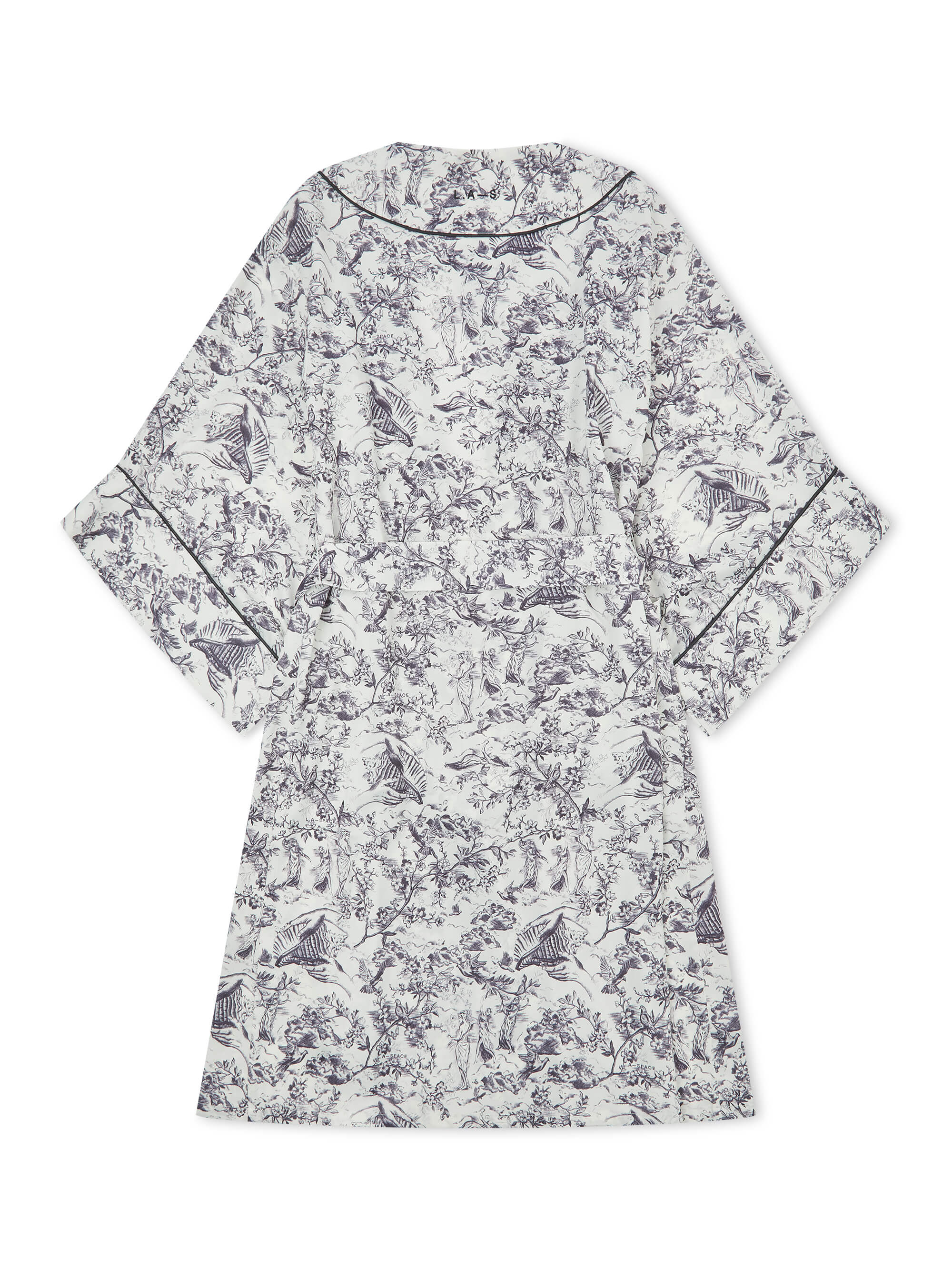 L.A-S SIGNATURE TOILE ROBE WHITE MULTI - Image 9