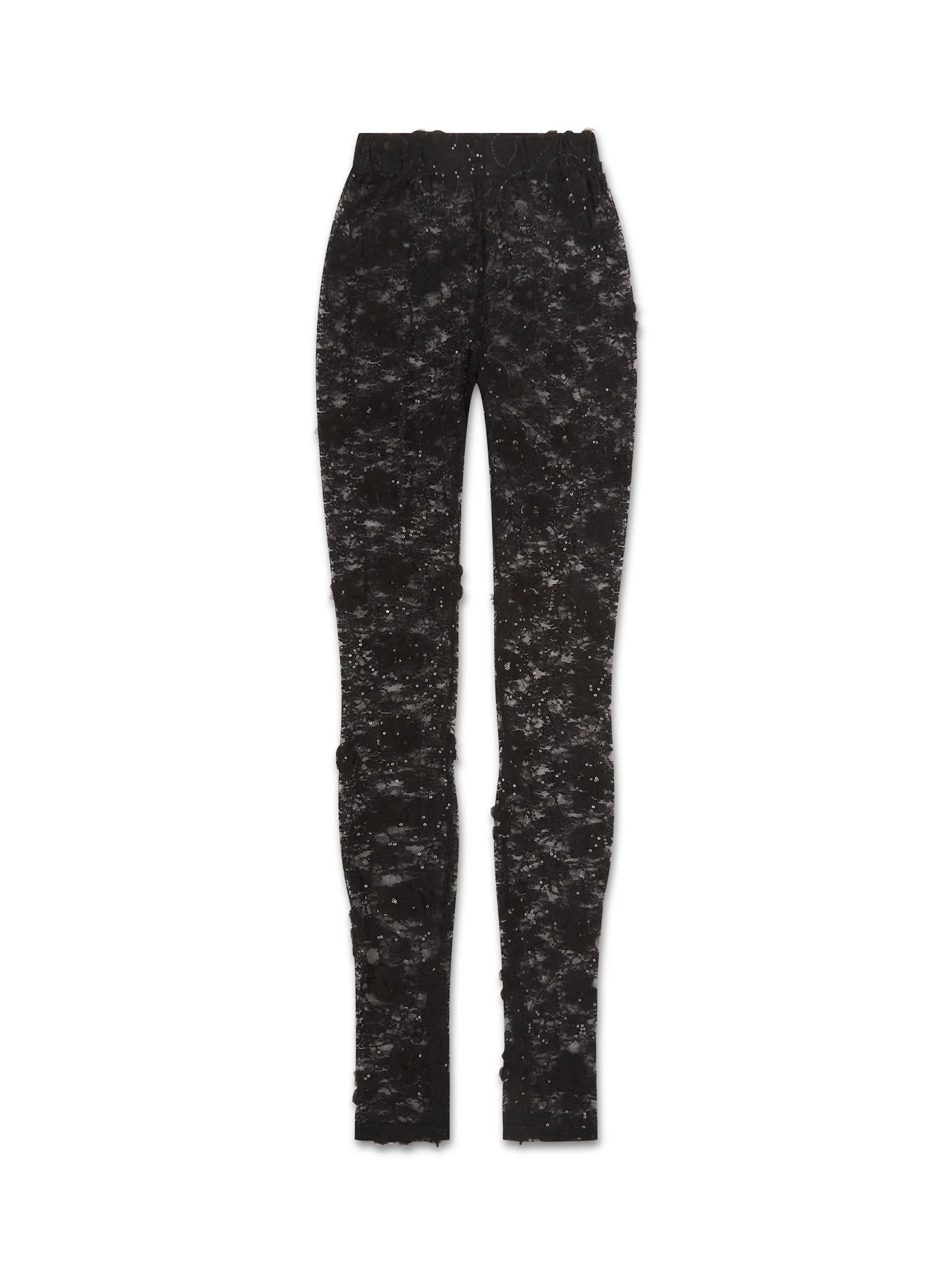 'GRACIE' LACE & SEQUIN SIDE ZIP LEGGINGS - Image 3