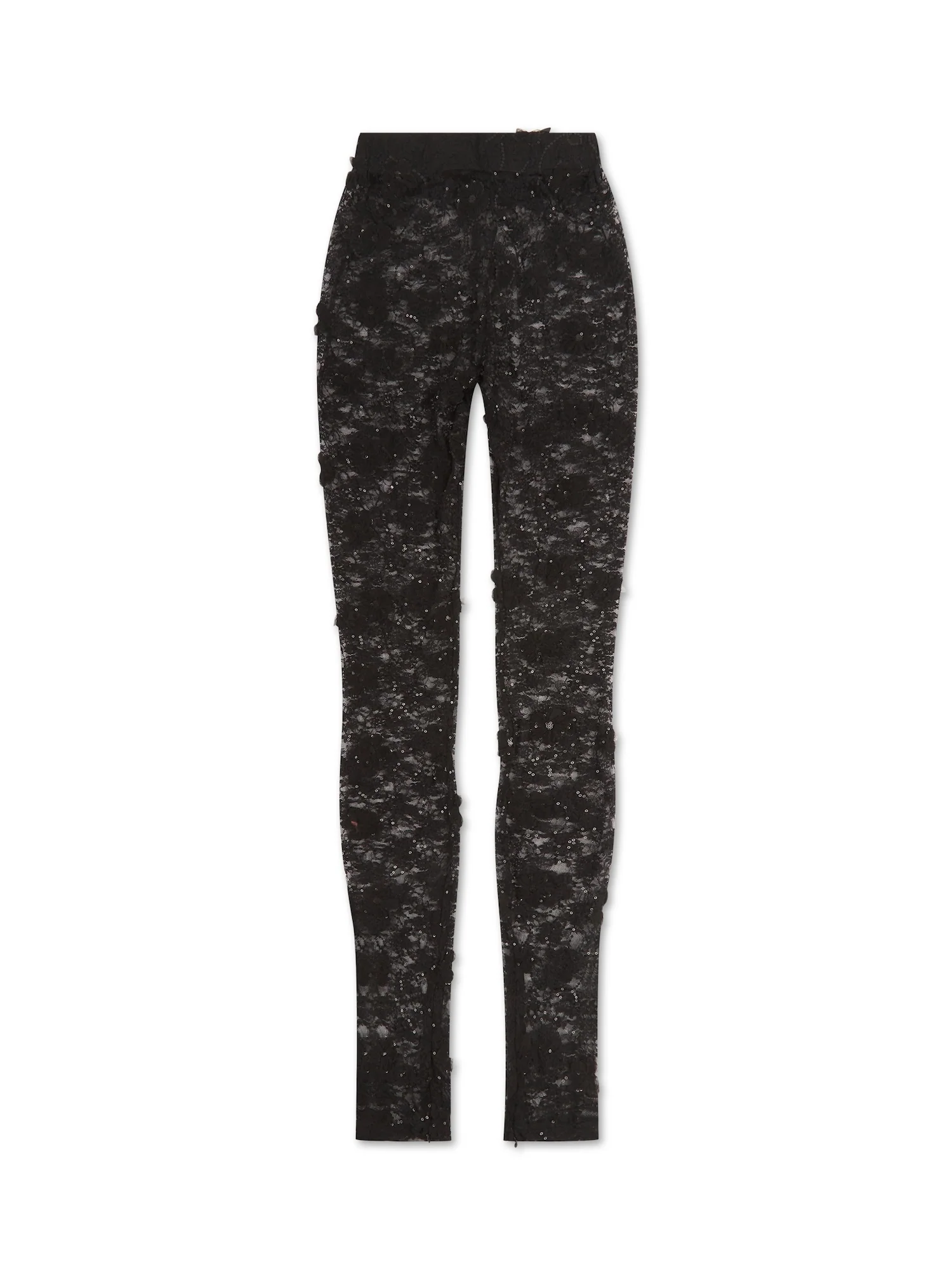 'GRACIE' LACE & SEQUIN SIDE ZIP LEGGINGS - Image 4