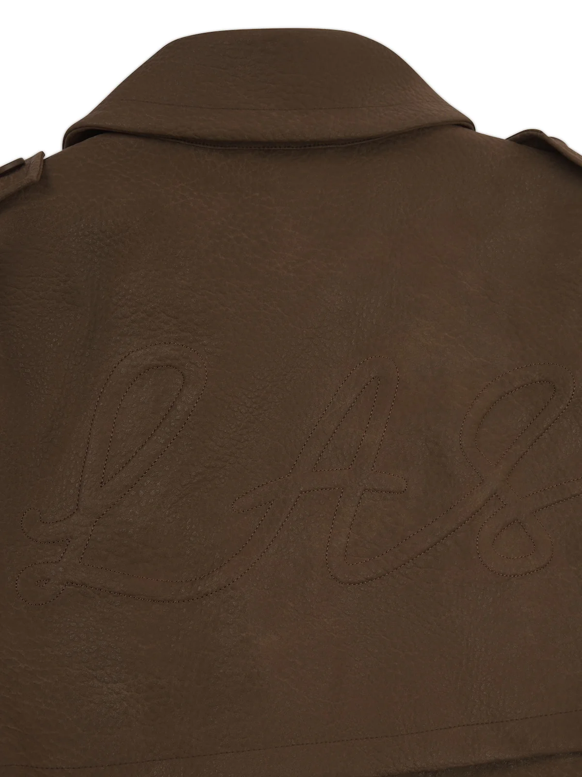 'VERSAILLES' LIMITED EDITION FAUX LEATHER SIGNATURE BELTED TRENCH COAT BROWN - Image 10