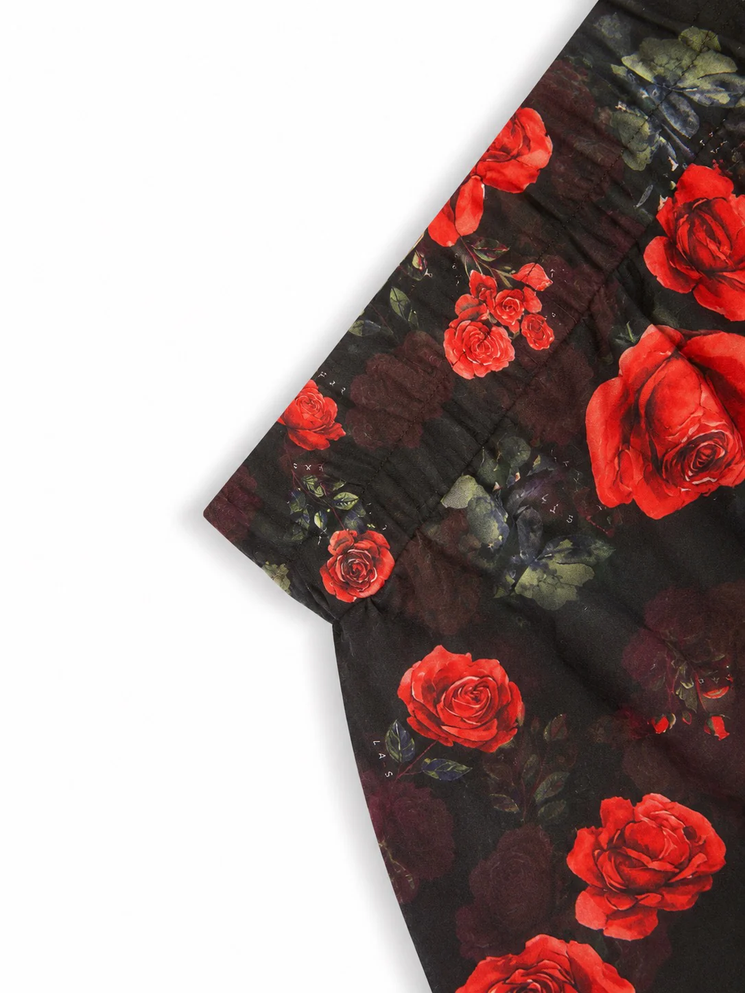**PRE-ORDER** 'I HEART NYC' ROSE PRINT TIERED RUFFLE SKORT BLACK - Image 4
