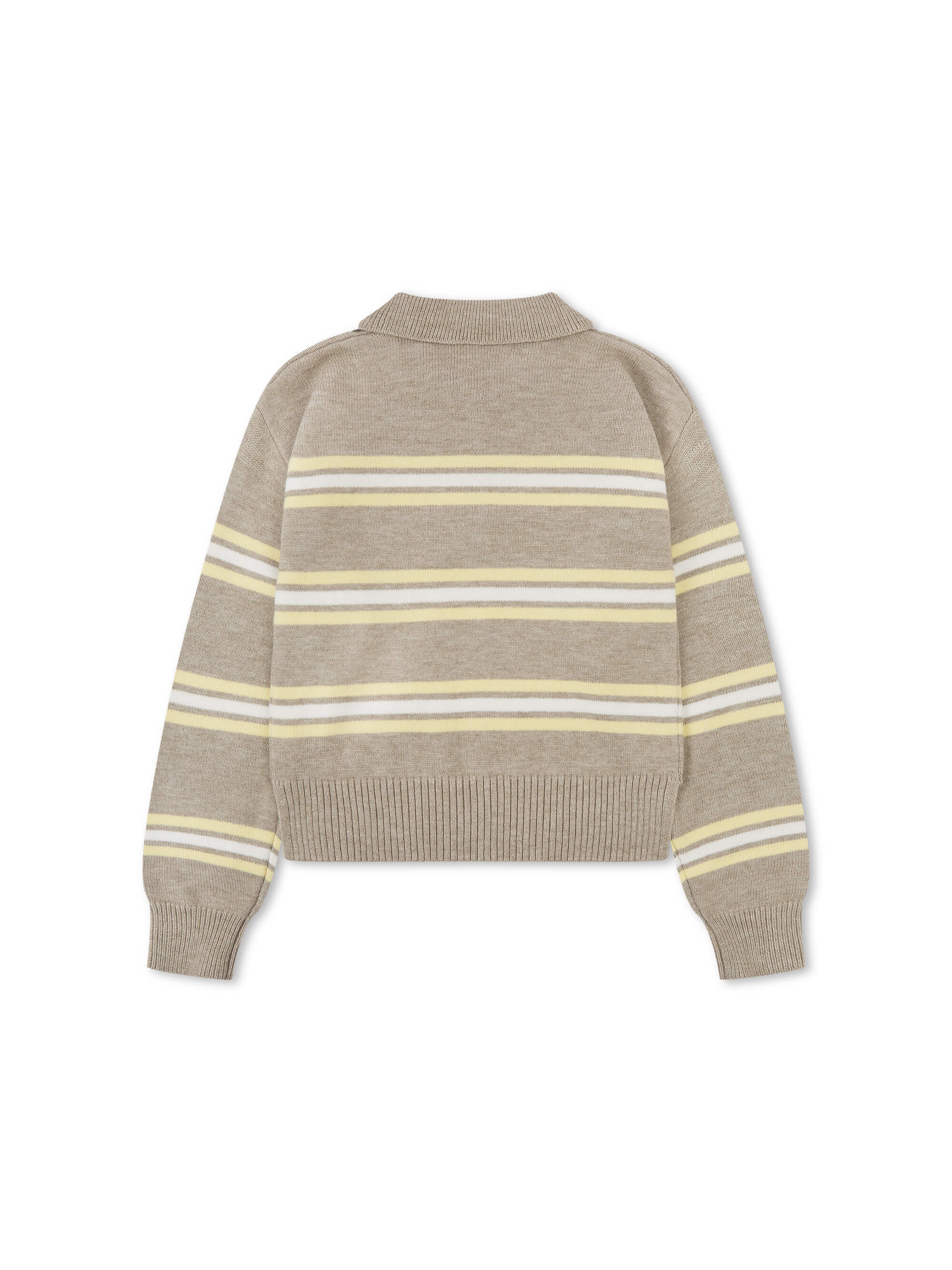 'SUKI' LAS KNITTED RUGBY TOP YELLOW MULTI - Image 7